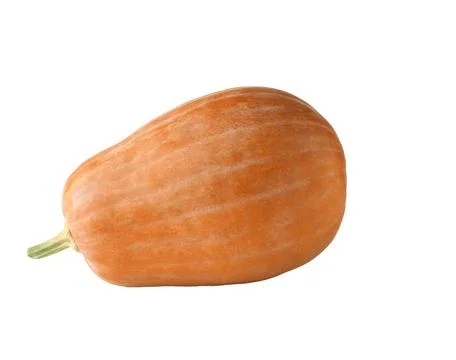 Close-up of a pumpkin on a white background. Stock Photos
