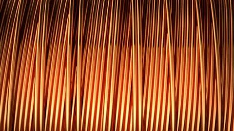 "Close up of pure copper wire on the spool. Used in the electrical industry." Stock Footage 94585554