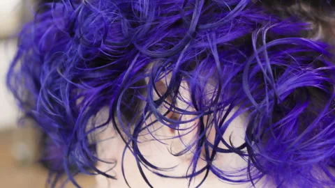 Close up of purple curles. Stock Footage 284087223