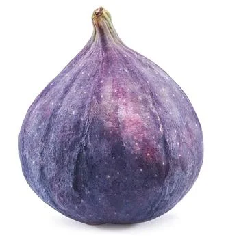 Close-up of purple fig with galaxy pattern on white background Fotos Stock