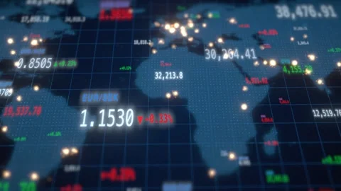 Close Up Push Across A Tilted Deck Of Market Quotes Stock Footage 343244635