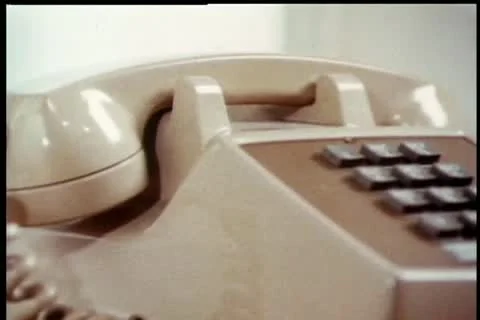 Close- up of push button phone ringing Video stock 11346364