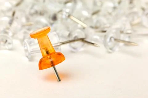 Close up of a push pin Stock Photos