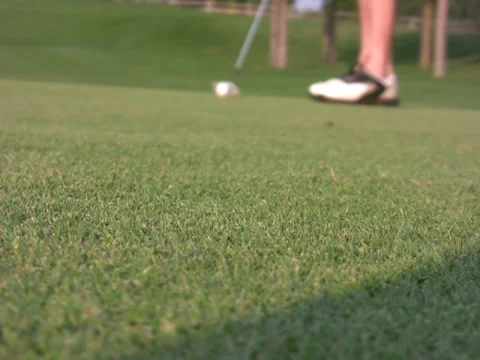 Close up putt Stock Footage 34561729