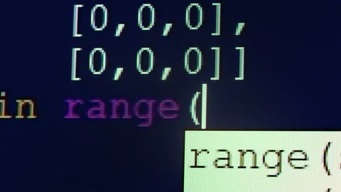 Close-Up of Python Code on Computer Screen 3D render animation Stock Footage 321690410