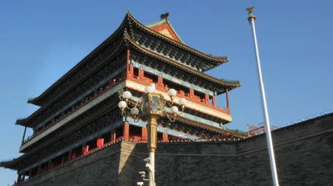 Close up of the qianmen gate, beijing Video stock 59679366