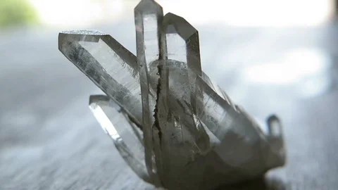 Close up of a quartz rock Stock Footage 93042322
