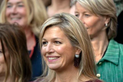 Close Up Queen Maxima At The Museum Van Loon At Amsterdam The Netherlands Foto stock
