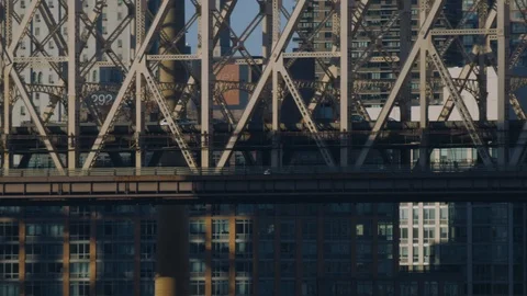 Close Up Of The Queensboro Bridge Stock Footage 126999070