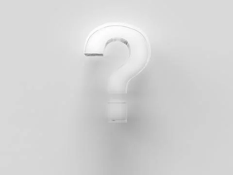 Close up question mark on a gray background. Interrogative topics. 3d rende.. Stock Photos