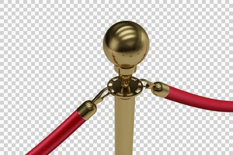 Close up of queue barrier pole Stock Illustration