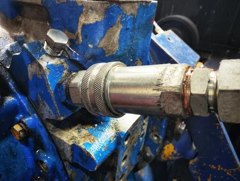 Close-up of quick connect couplings Stock Photos