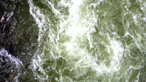 Close up of a quick current in a river Stock Footage 196760440