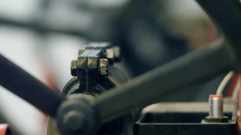 Close-Up, Rack Focus, Less Than 10 Seconds, Indoors, Day, Industry, Machine Stock Footage 94112693