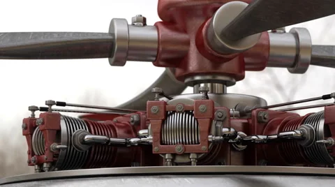 Close-up Radial engine aircraft Stock Footage 46890802