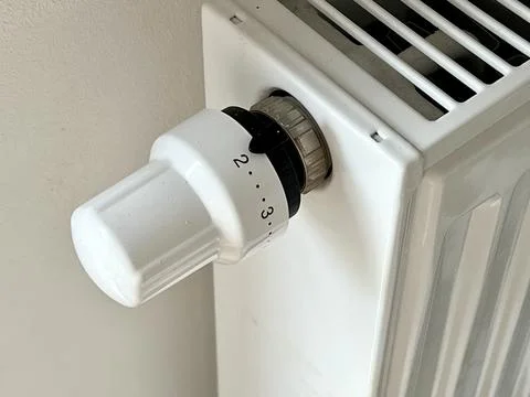 Close-up of the radiator. Close-up of the temperature control on the radiator Stock Photos