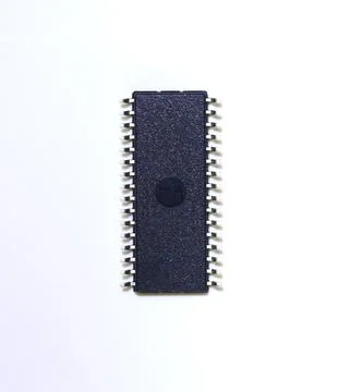 Close-up of a radio component - a microcircuit Stock Photos