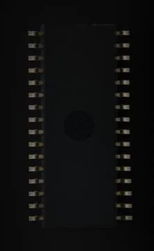 Close-up of a radio component - a microcircuit Stock Photos