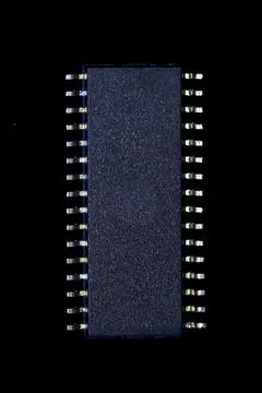 Close-up of a radio component - a microcircuit Stock Photos