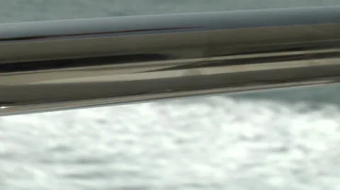 Close-up of the rail of a boat. Video stock 46863416