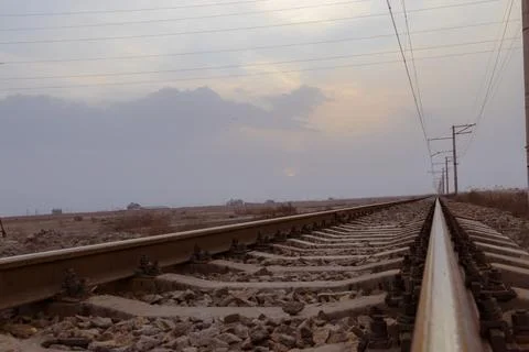 Close-up of railroad Stock Photos