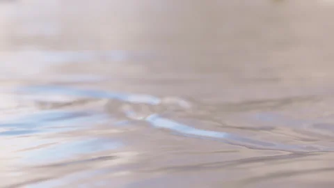 Close up of rain falling in water. focus on water with splashes Stock Footage 268744930