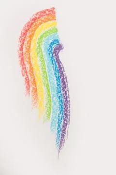 Close up of rainbow gradient made of pastel chalk powdered pigment Fotos Stock