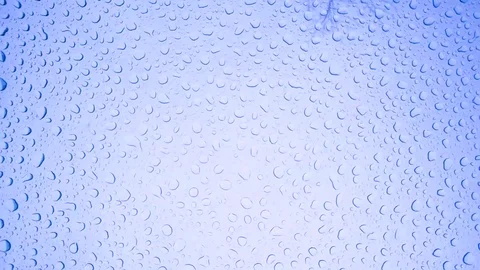 Close-up of raindrops falling on a skylight Stock Footage 73723161