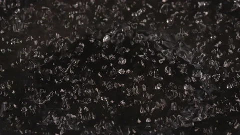 Close-up of Raindrops on Water Stock Footage 208761943