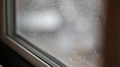 Close-up Raindrops On Window Stock Footage 91517047