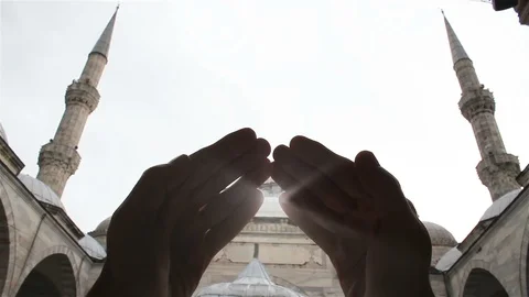 Close up, Raising Hands On The Sky For Praying Stock Footage 99479281