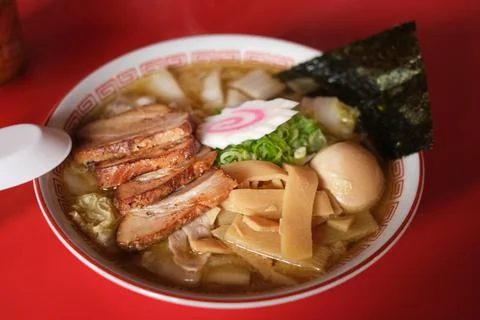 Close-up of Ramen Foto stock