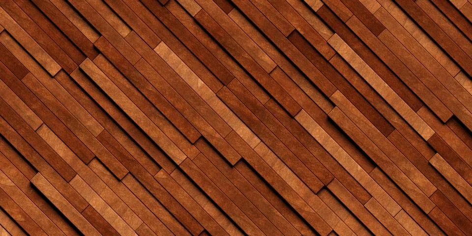 Close up of randomly shifted offset diagonal long thin wooden rectangle blo.. イラスト素材