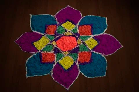 Close-up of rangoli Stock Photos
