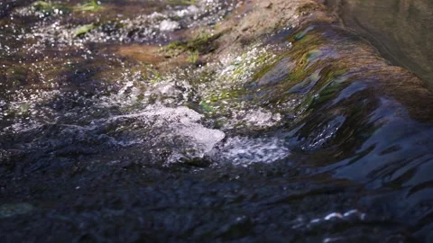 Close-up of the rapids on the water in slow motion Stock Footage 341436170
