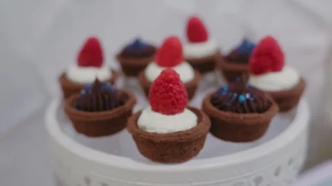 Close-up of a raspberry cookie showing textures and details Stock Footage 328659604