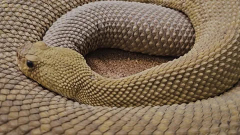 Close up of rattlesnake head Stock Footage 294354040