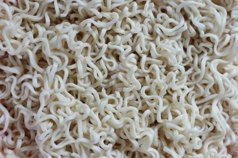 Close-up of Raw Instant Noodles Texture Background for Culinary Delights Stock Photos