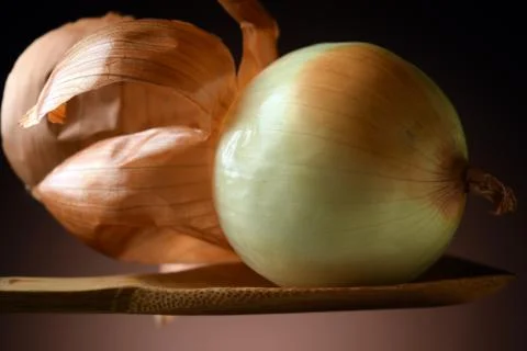 Close up on raw onion Stock Photos