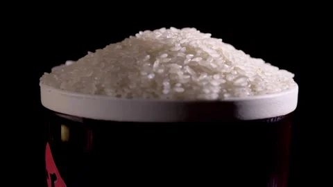 Close-Up of Raw Rice Grains Video stock 326368384