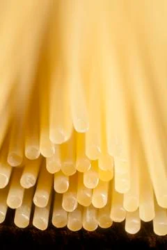 Close-up of raw spaghetti pasta Stock Photos