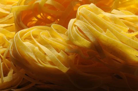 Close up of raw tagliatelle Stock Photos