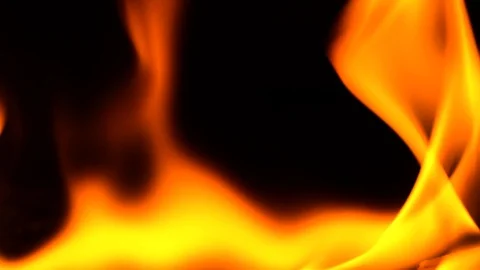 Close Up Real Fire Burning 4k Stock Footage 94402531