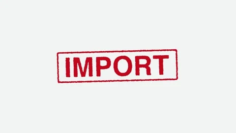 Close Up Real Hand Stamping Import Stamp on White Background Stock Footage 246689217