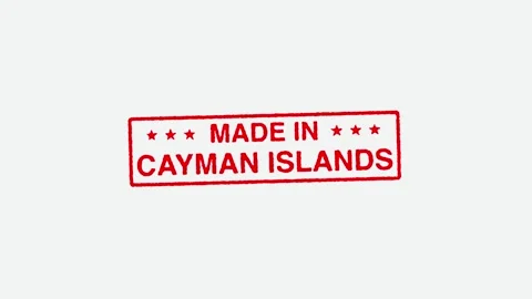 Close Up Real Hand Stamping Made In Cayman Islands Stamp on White Background Stock Footage 246659309