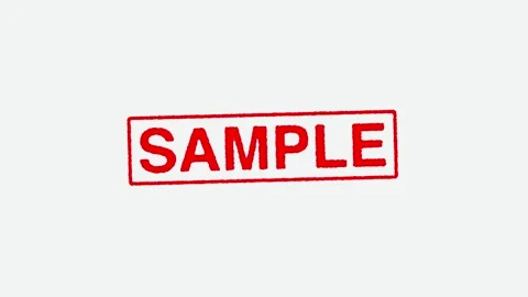 Close Up Real Hand Stamping Sample Stamp on White Background Stock Footage 246685118