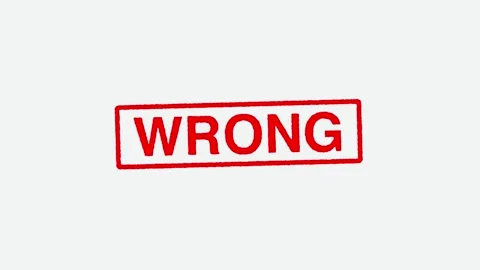 Close Up Real Hand Stamping Wrong Stamp on White Background Stock Footage 246656619