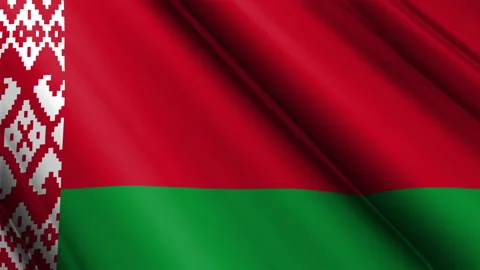 Close up realistic texture flag of Belarus waving fluttering background Stock Footage 271517685