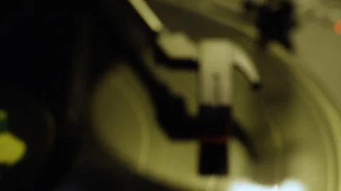 Close Up of Record Player with Motion Stock Footage 88340872