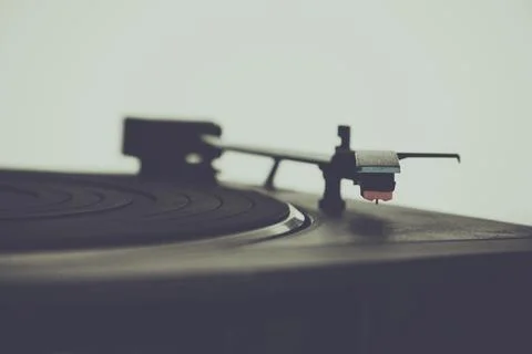 Close up of a record player Stock Photos